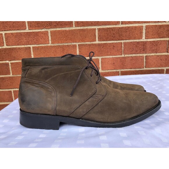 Cole Haan Men suede Leather lace up brown ankle Boots C10937 Size 10 M